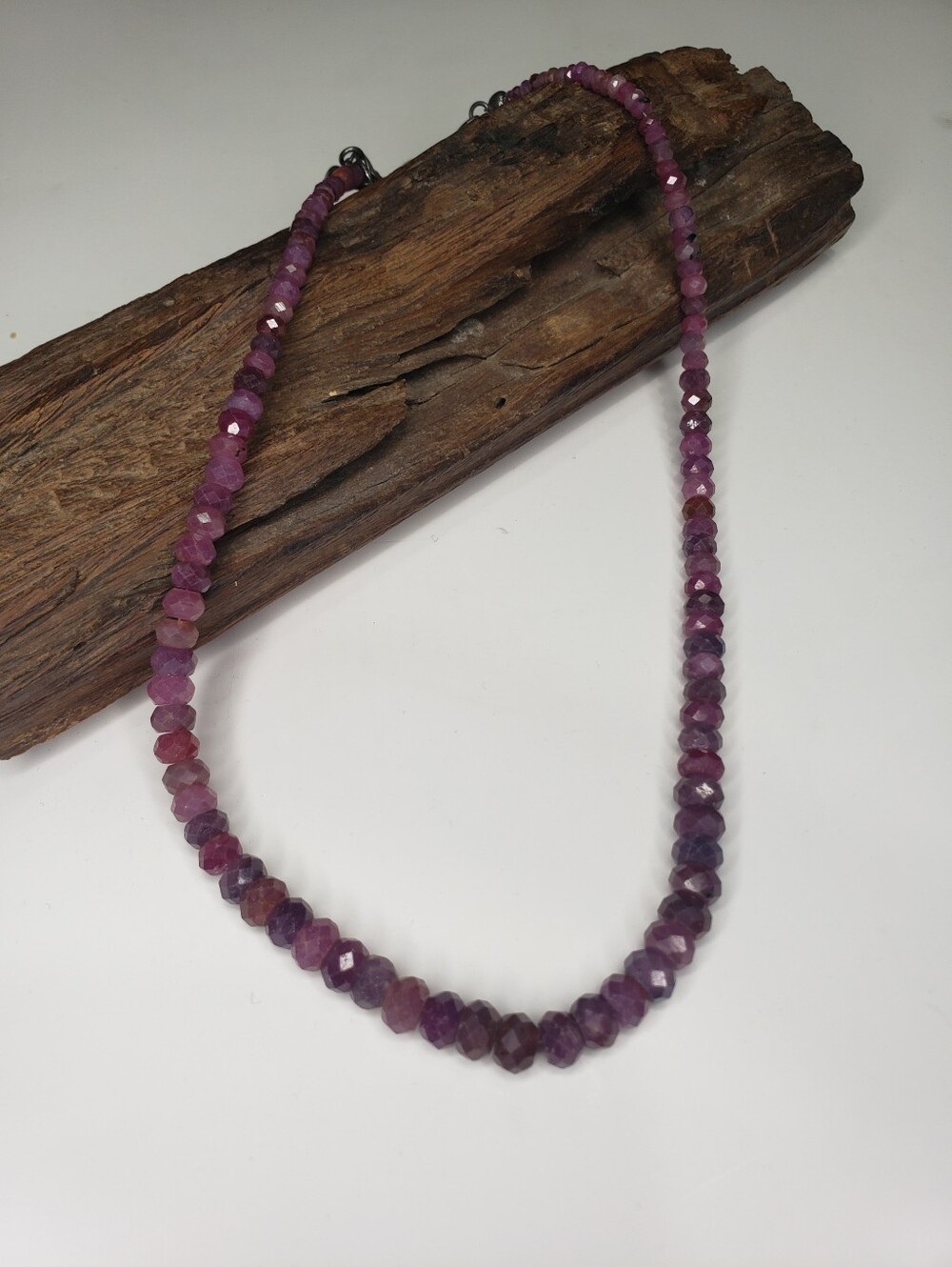 Jay King Purple Faceted Ruby Bead Necklace